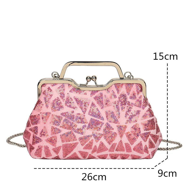 Luna Aurora Sequin Clutch