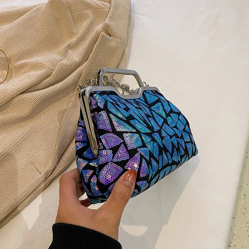 Luna Aurora Sequin Clutch