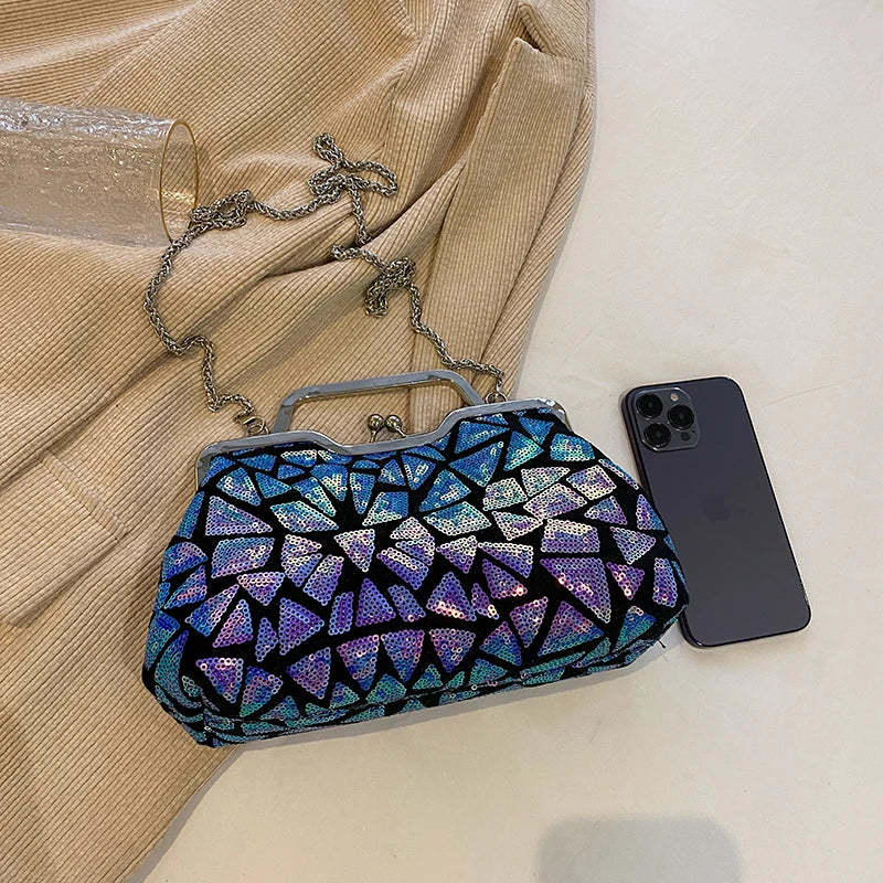 Luna Aurora Sequin Clutch