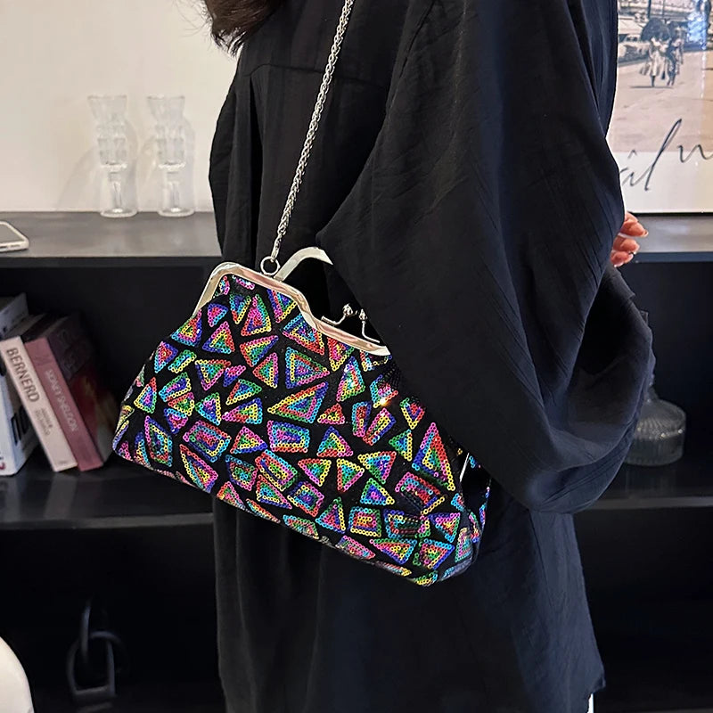 Luna Aurora Sequin Clutch
