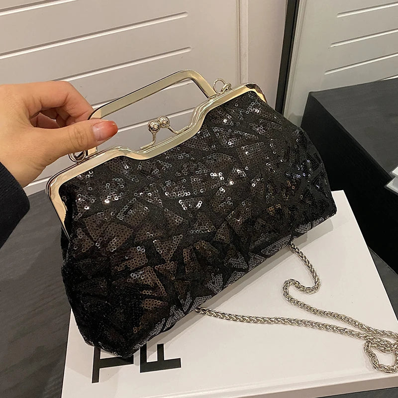 Luna Aurora Sequin Clutch