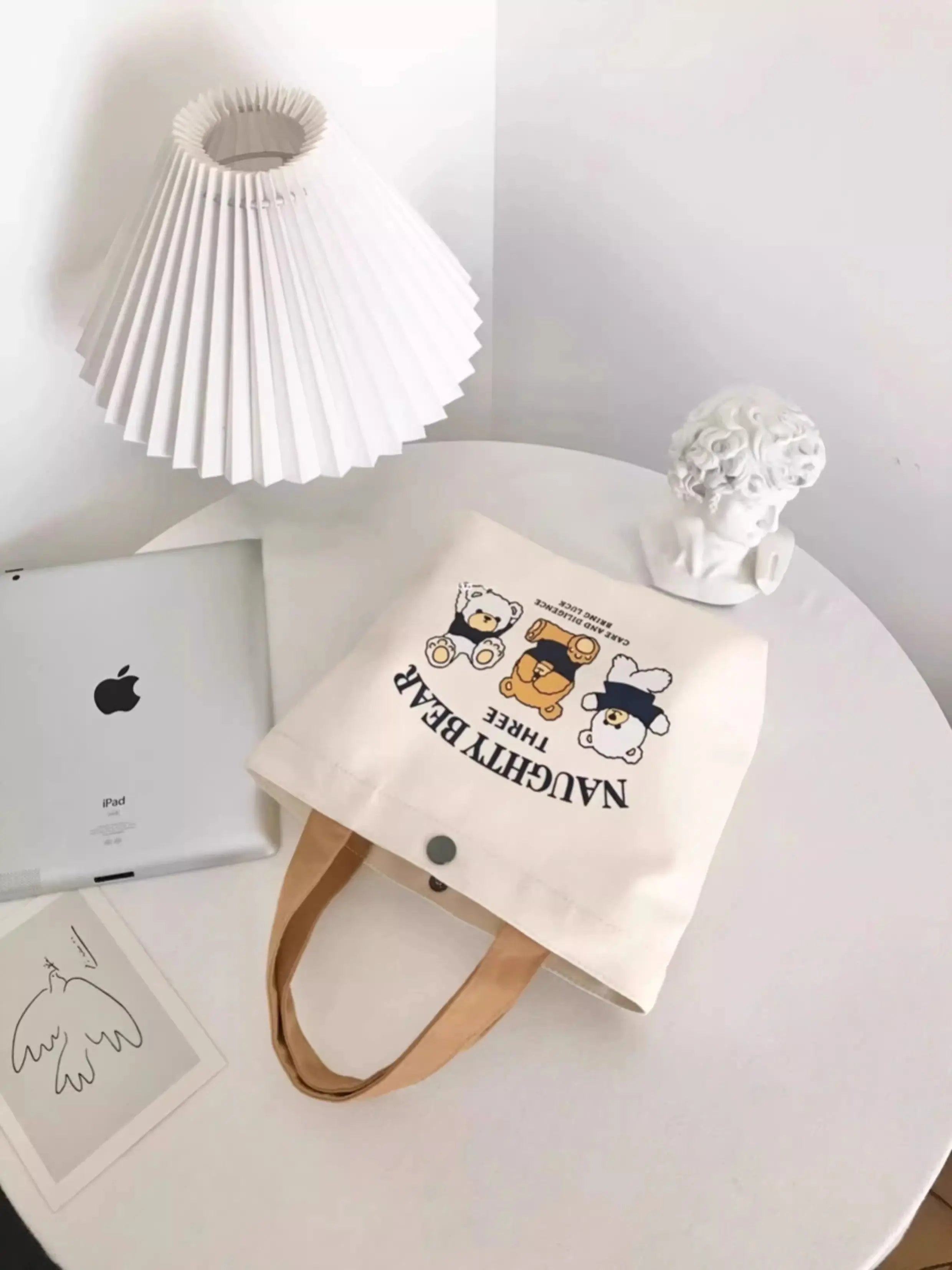 Luna Bear Canvas Handbag