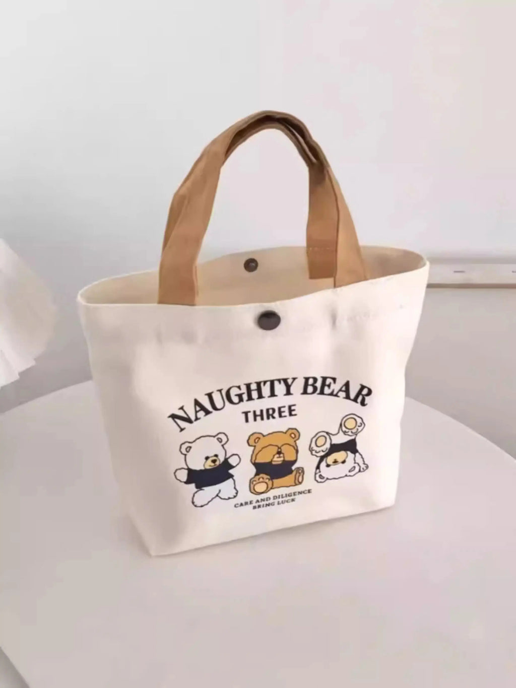 Luna Bear Canvas Handbag