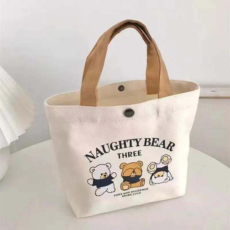 Luna Bear Canvas Handbag