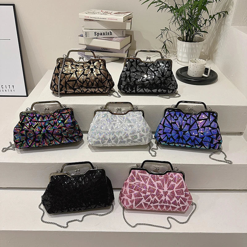 Luna Aurora Sequin Clutch