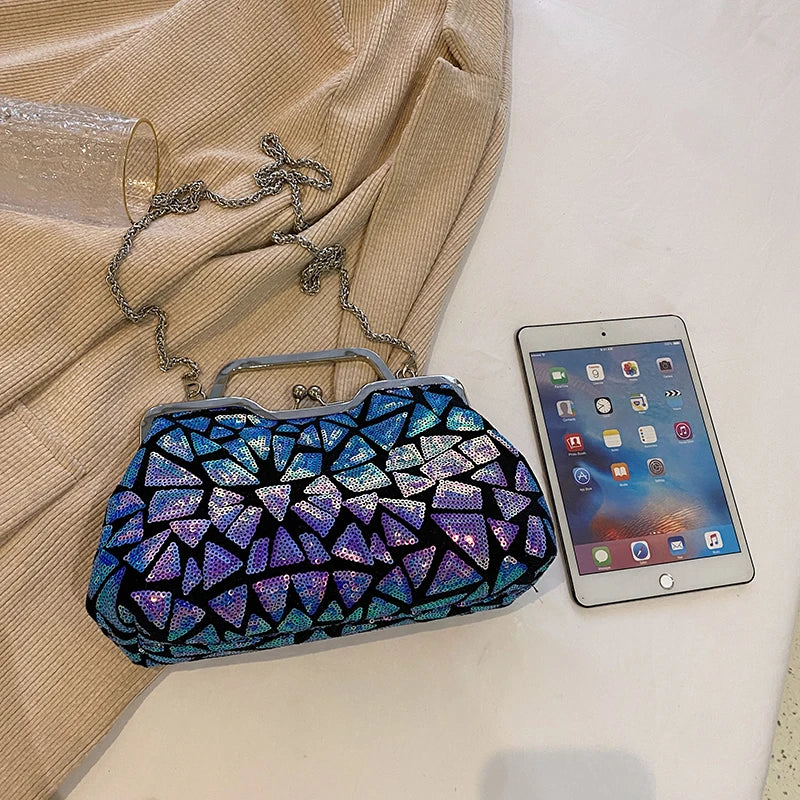 Luna Aurora Sequin Clutch