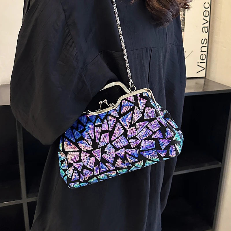 Luna Aurora Sequin Clutch