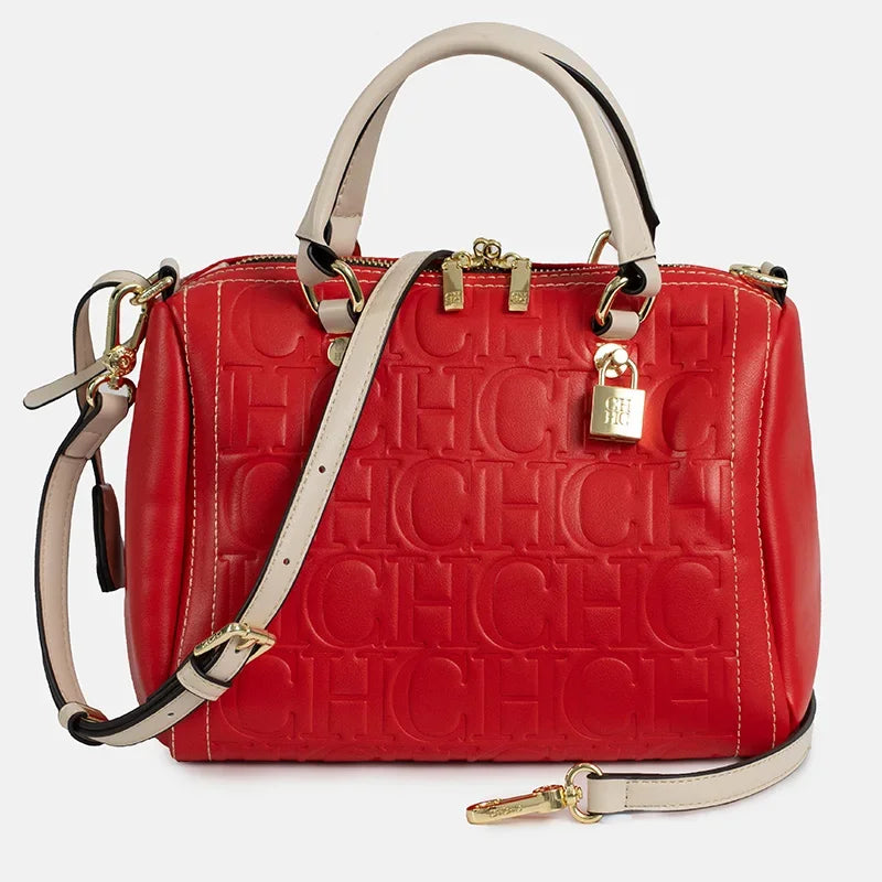 Doktortasche aus Leder mit Monogrammprägung und Schlossanhänger