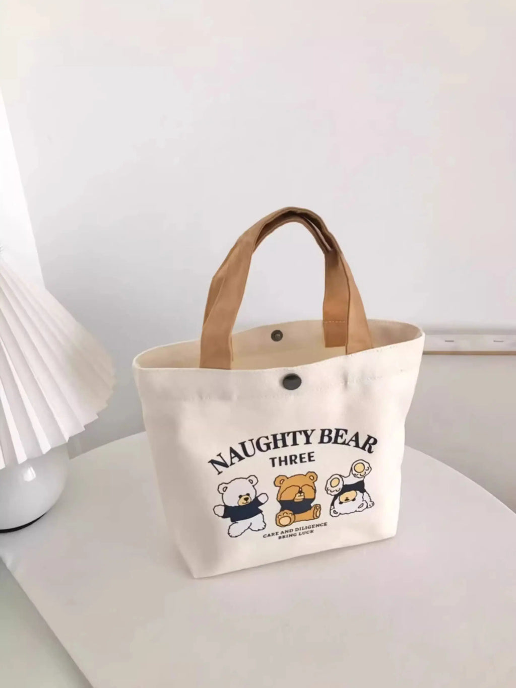 Luna Bear Canvas Handbag