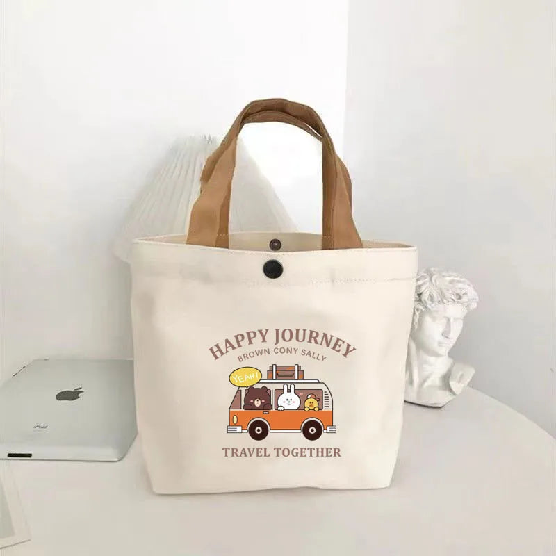 Luna Bear Canvas Handbag