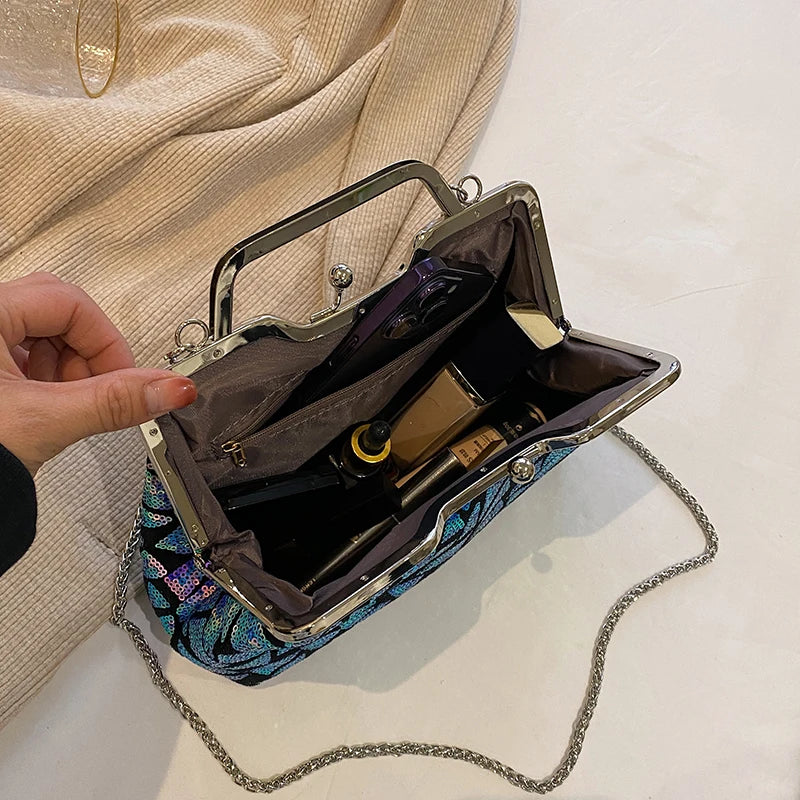 Luna Aurora Sequin Clutch