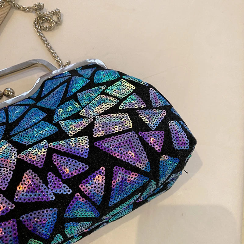 Luna Aurora Sequin Clutch