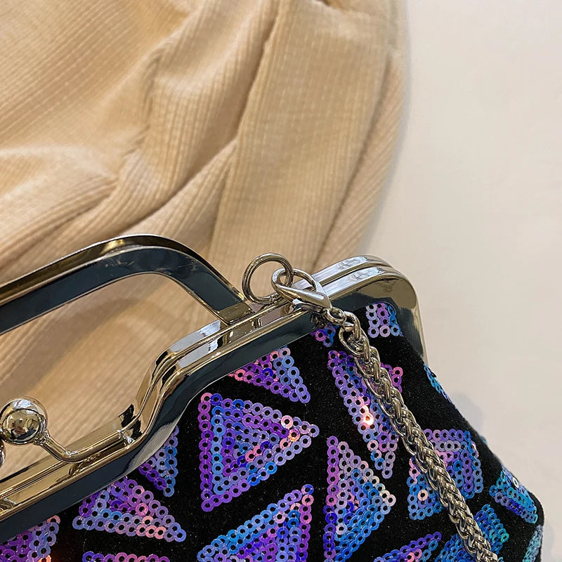 Luna Aurora Sequin Clutch