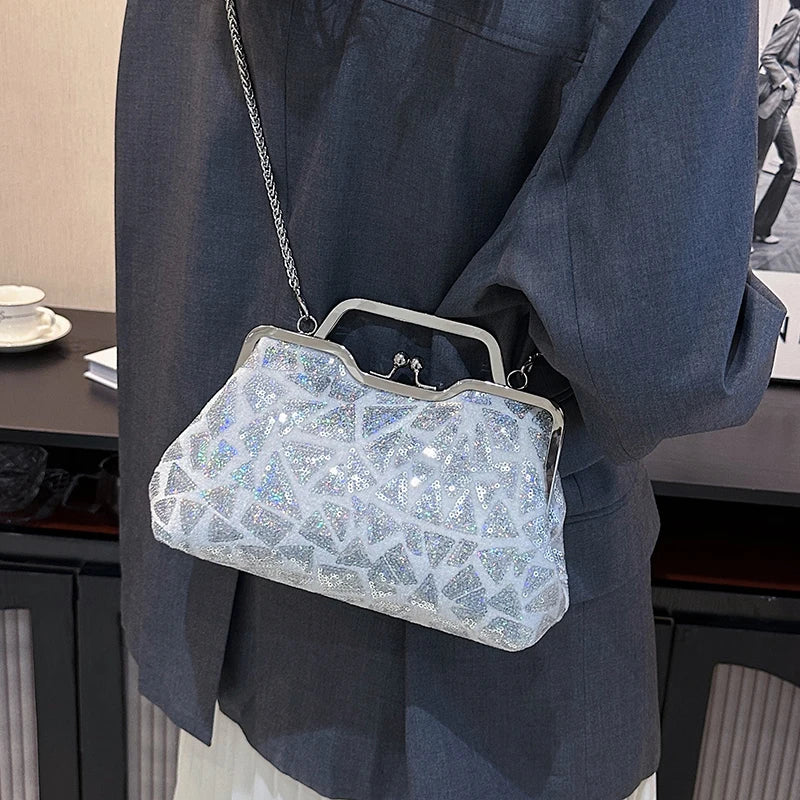 Luna Aurora Sequin Clutch