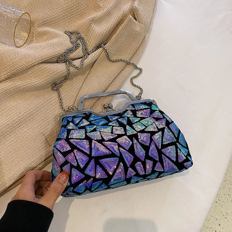 Luna Aurora Sequin Clutch