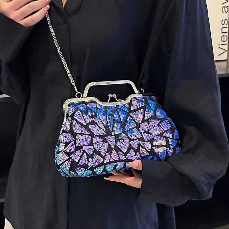 Luna Aurora Sequin Clutch