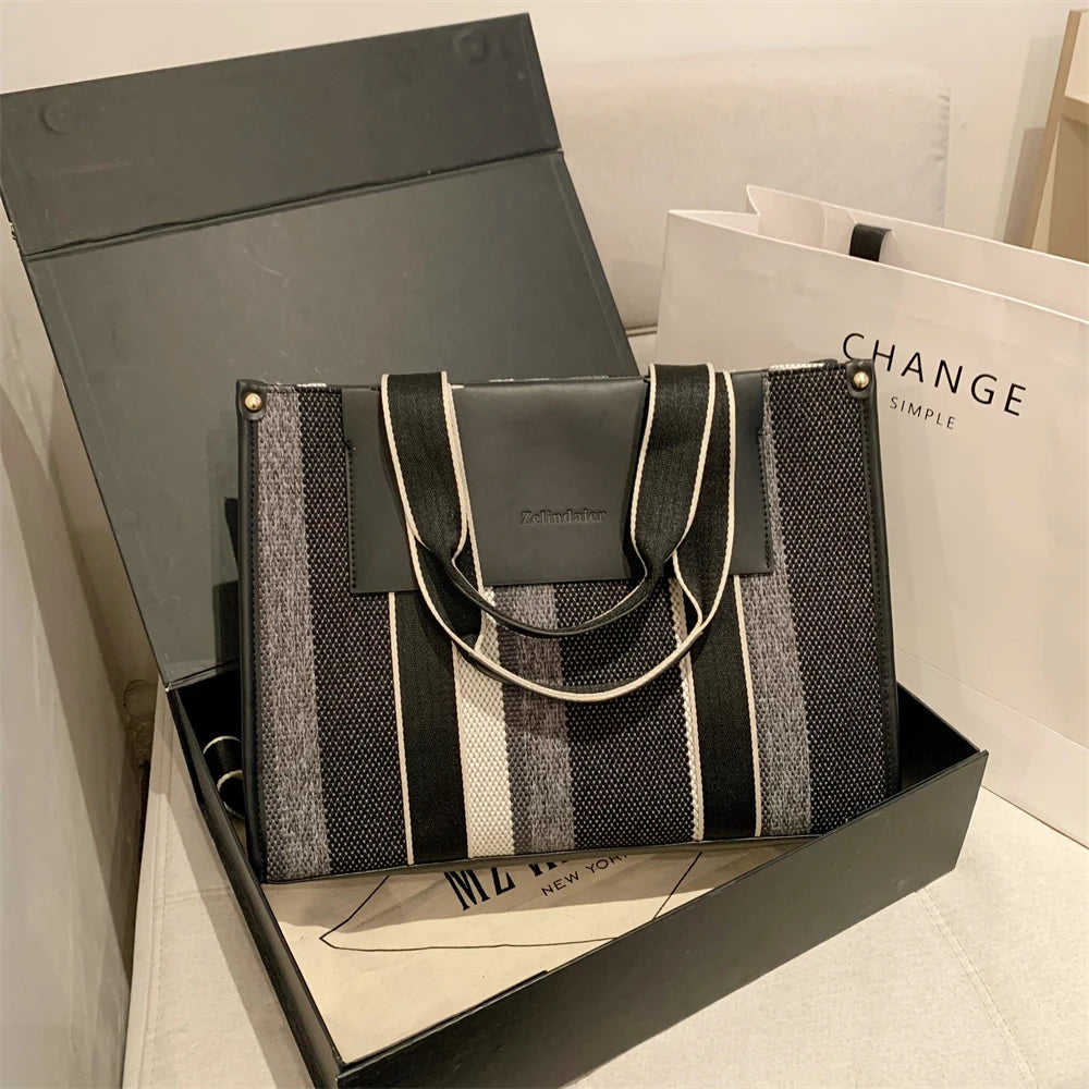 Luna Harper Stripe Tote
