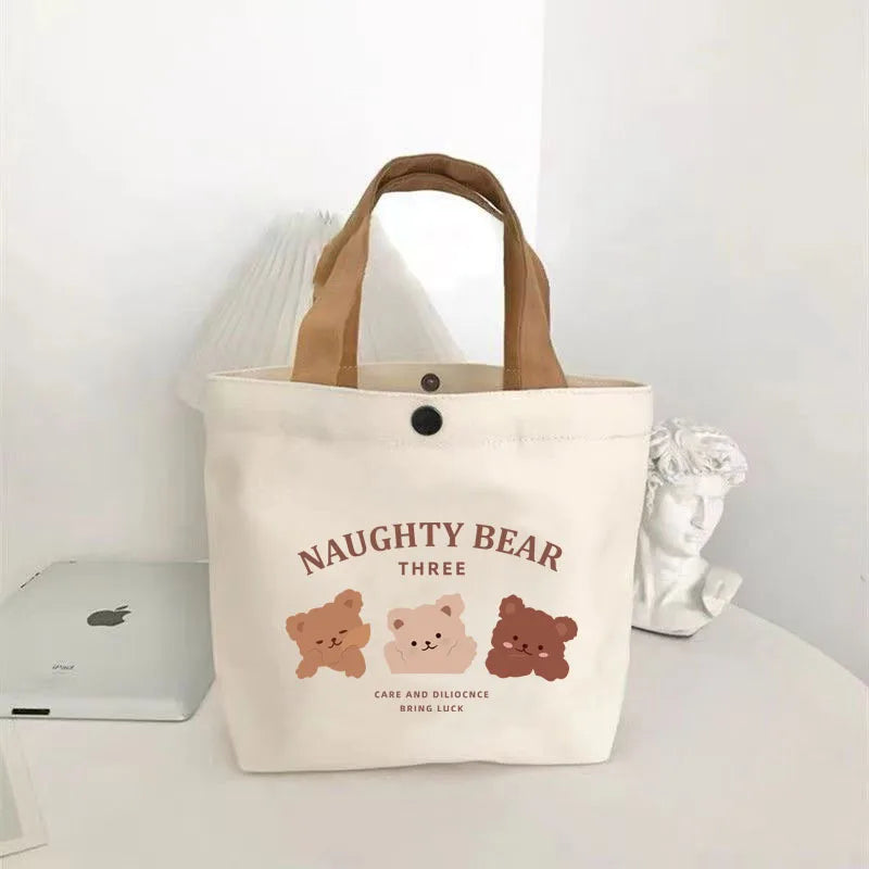 Luna Bear Canvas Handbag