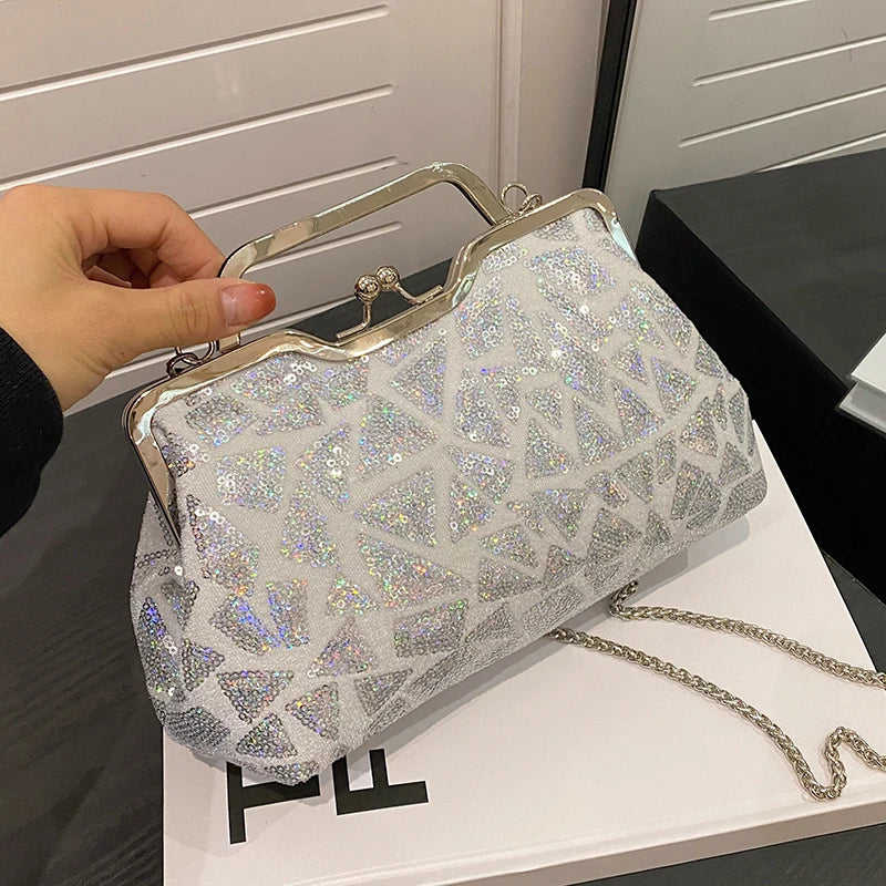 Luna Aurora Sequin Clutch