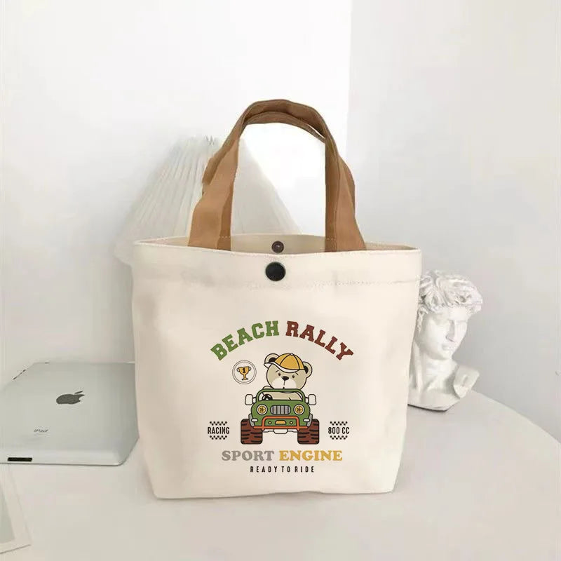 Luna Bear Canvas Handbag