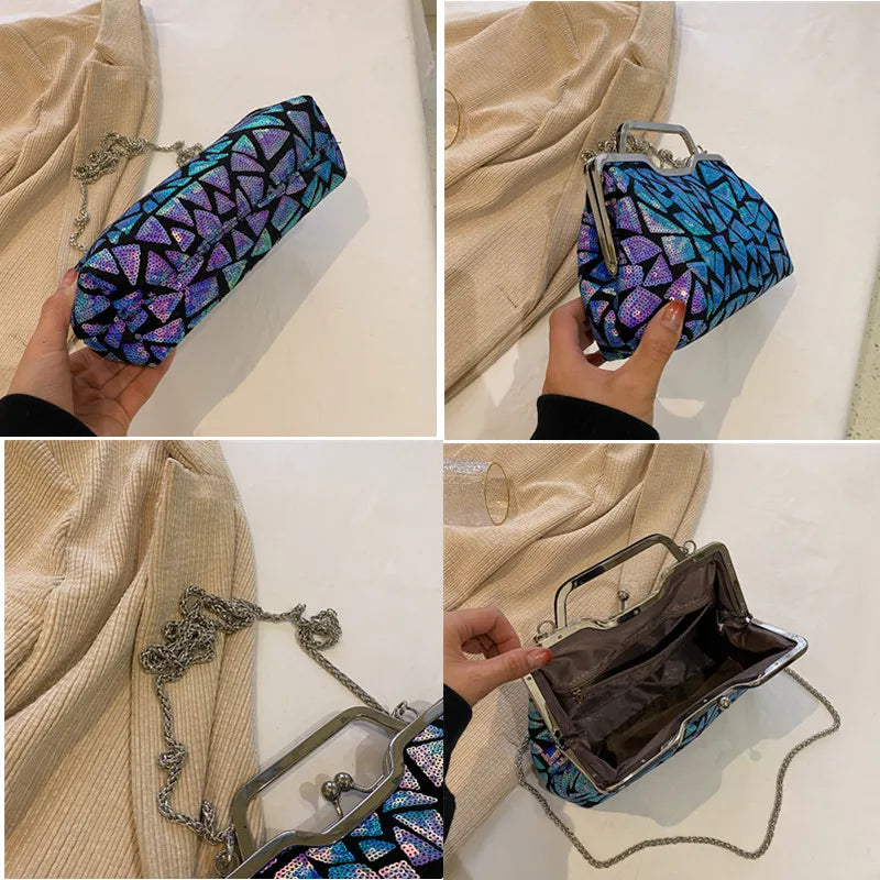 Luna Aurora Sequin Clutch
