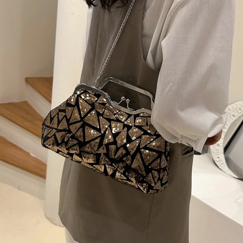 Luna Aurora Sequin Clutch
