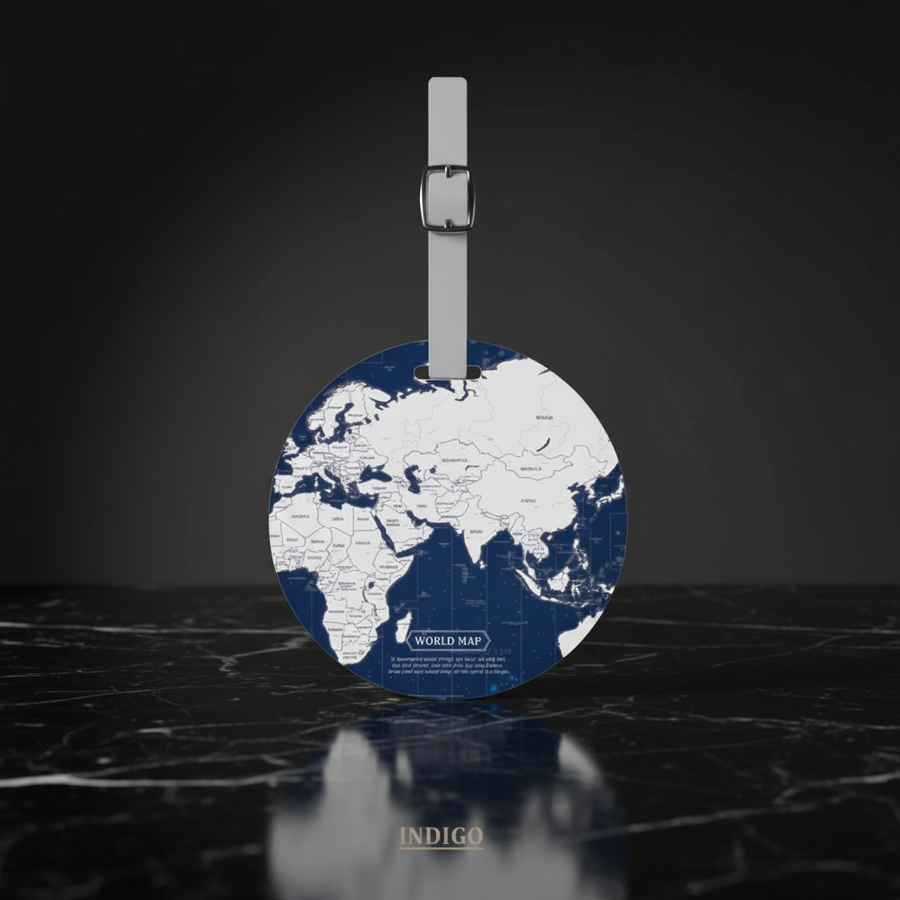 Atlas Luggage Tags – Blue