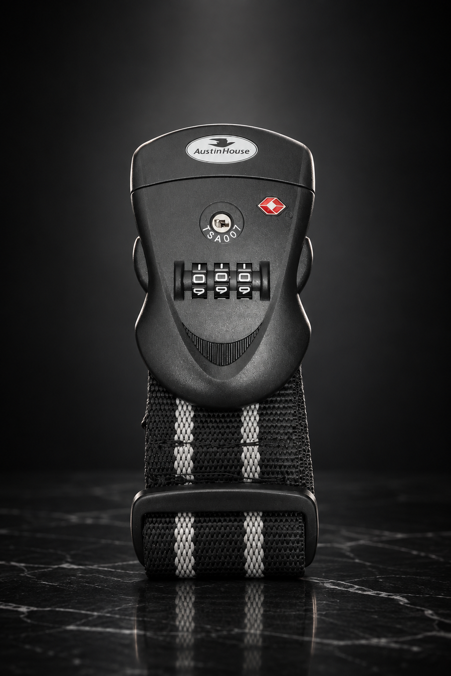Austin House TSA Combo Luggage Strap with Combination Lock