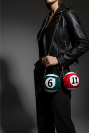 Billiard Ball Bags black leather lifestyle