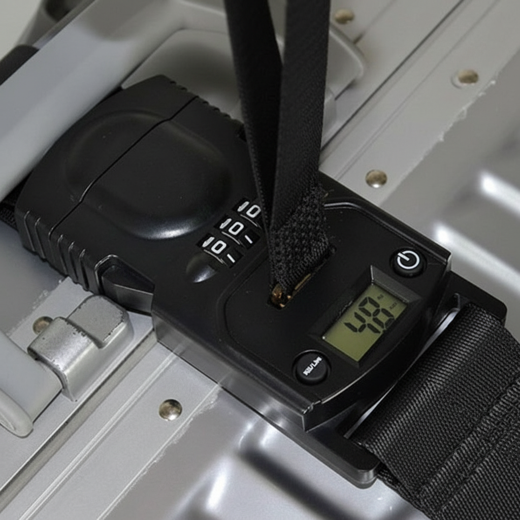 Black luggage strap preview 2