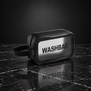 Black Small frosted travel wash bag