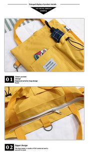 Everyday Multi-Pocket Canvas Tote & Backpack