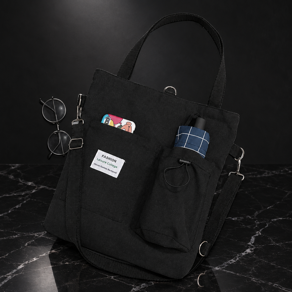 Canvas tote-backpack Luna shot 10