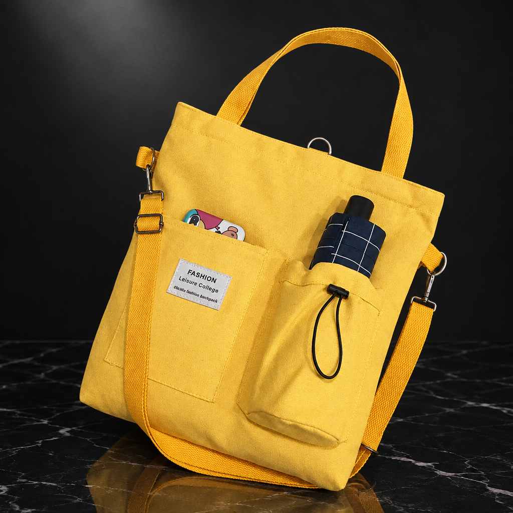 Canvas tote-backpack Luna shot 3