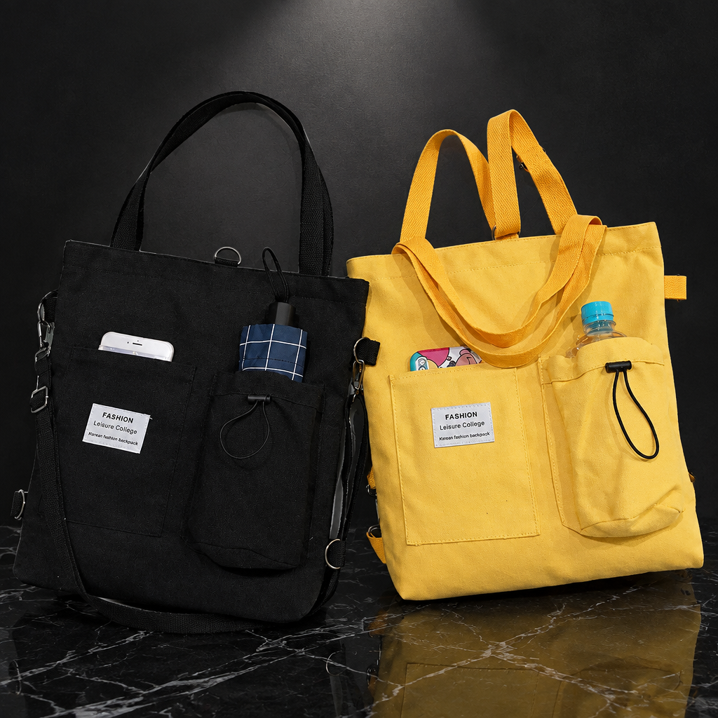 Canvas tote-backpack Luna shot 5