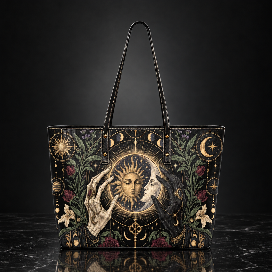 LUNA Celestial Union Faux Leather Tote