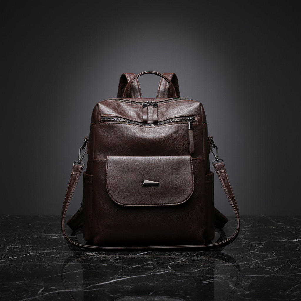 Marbled Faux Multi-Pocket Backpack Backpacks product image 8