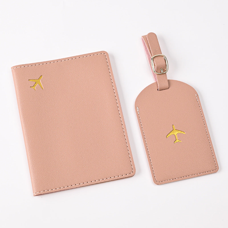 Creative Passport Holder & Luggage Tags – Pink Aircraft