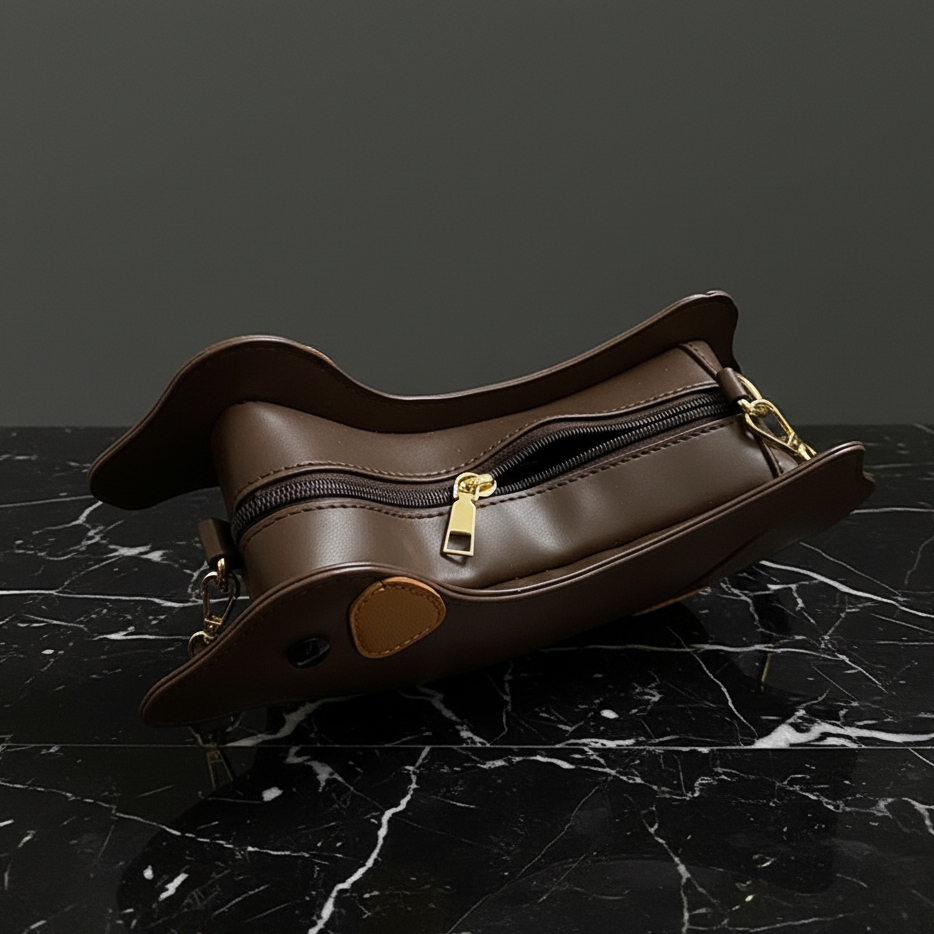 Dachshund zipper detail