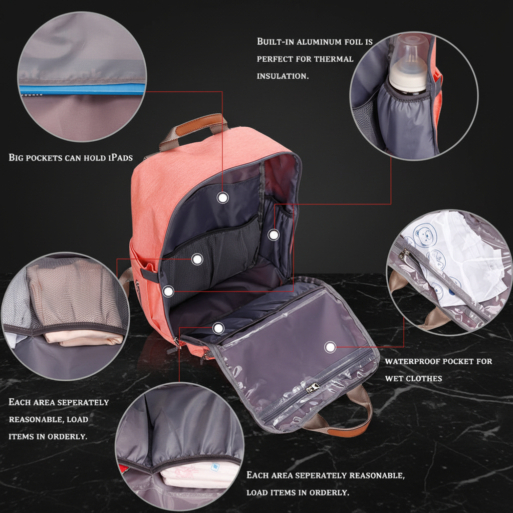 Diaper maternity backpack preview 5