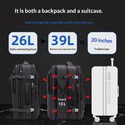 Expandable business laptop backpack preview 2