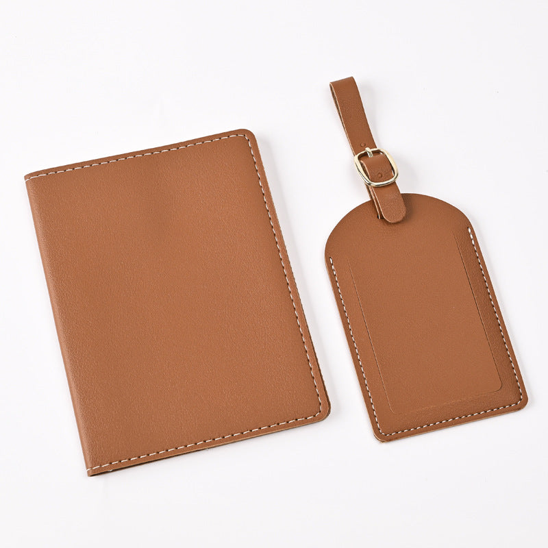 Creative Passport Holder & Luggage Tags – Light Brown Blank