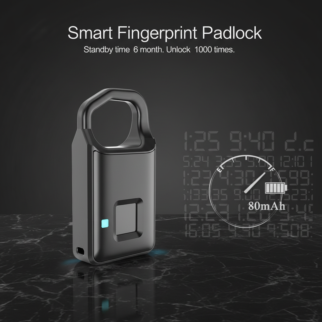 Fingerprint lock with text