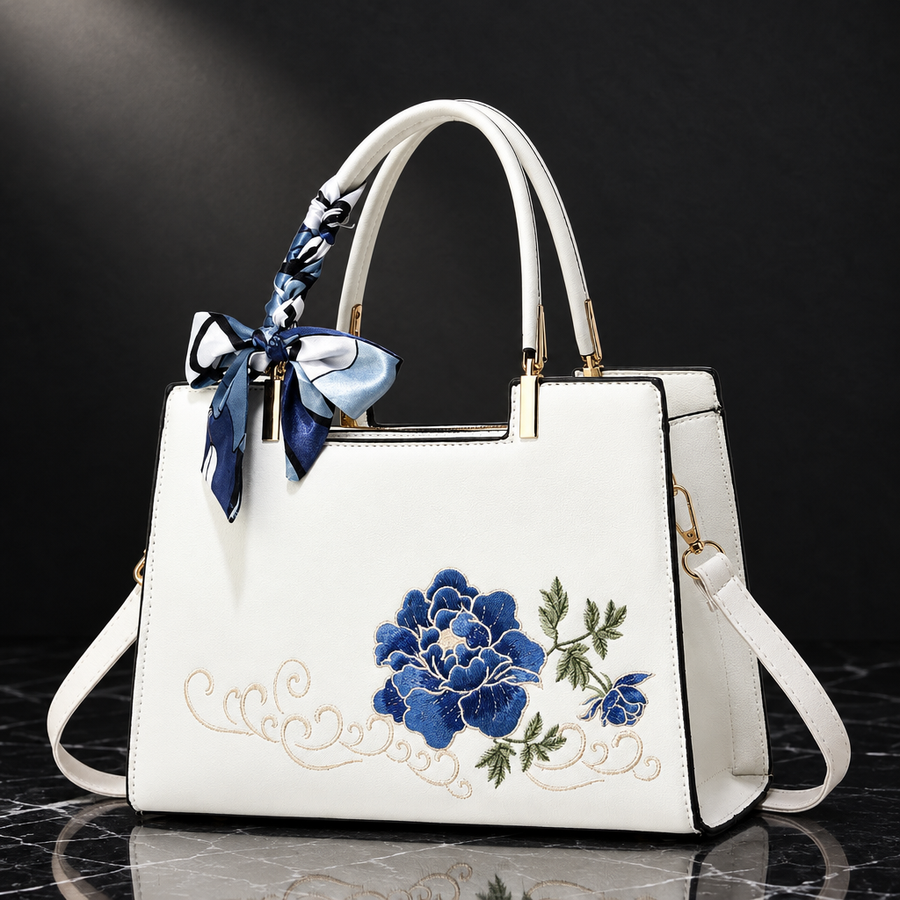 Floral Embroidered Shoulder Bag