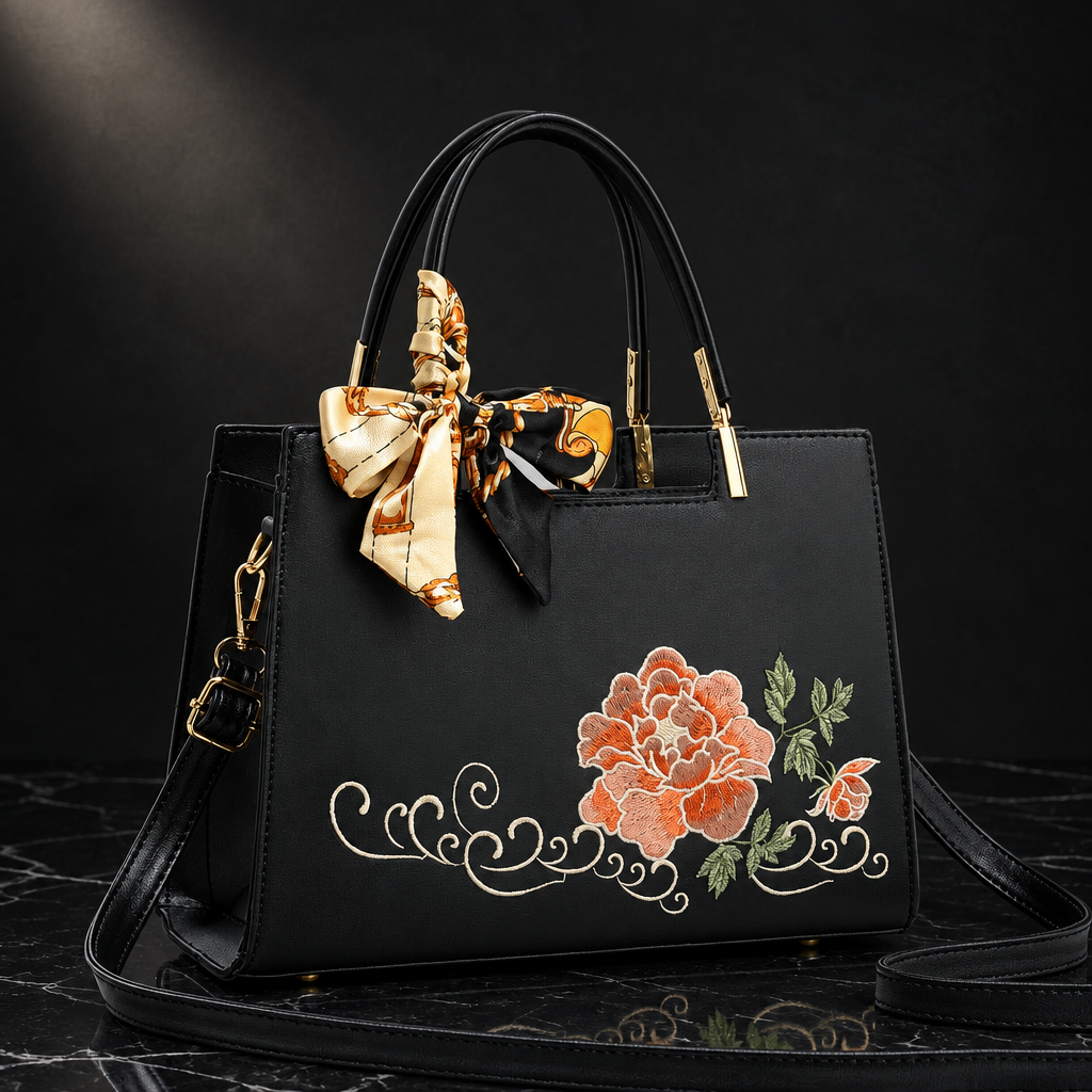 Floral embroidered bag Luna shot 5