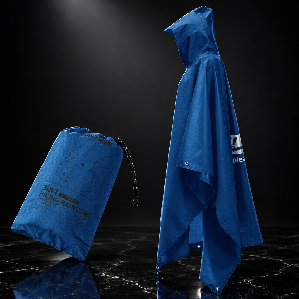 3-in-1 Outdoor Travel Rain Poncho