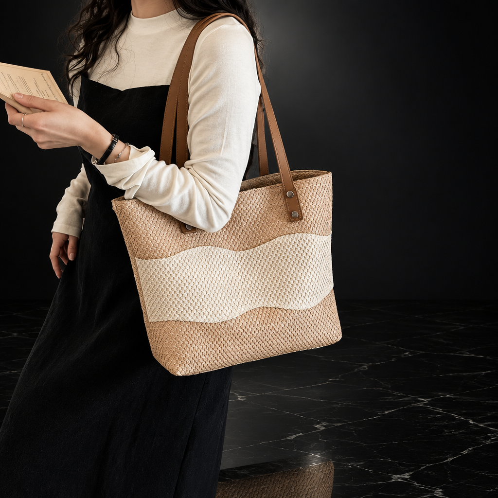 Medium Sized Woven Tote Bag