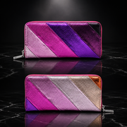 Metallic Striped Phone Wallet