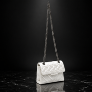 Quilted Metallic Flap Shoulder Bag