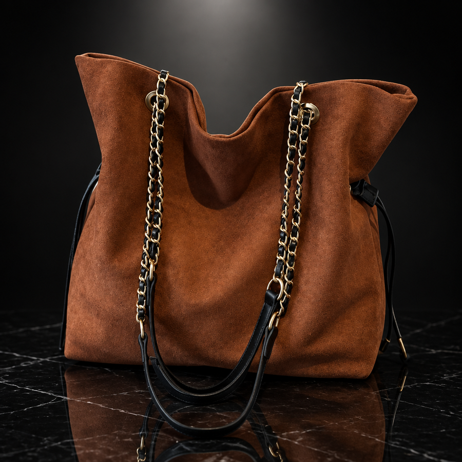 Chain-Handle Everyday Tote Bag